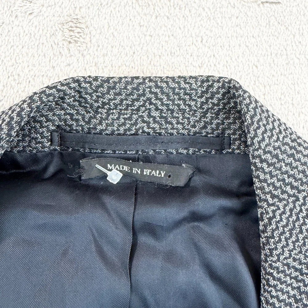 Prada Milano Blazer Jacket Sport Coat Men 36R Grey Black Geo Wool Blend‎ Italy